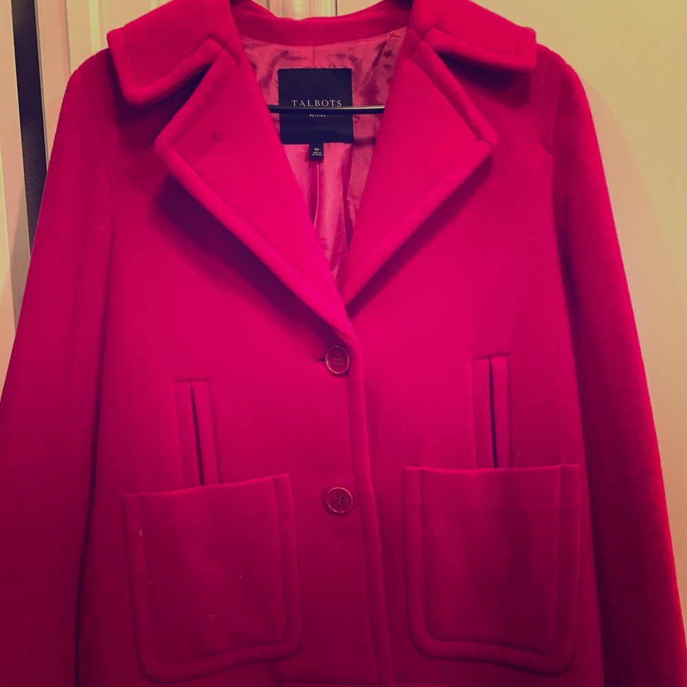 Talbots pink coat